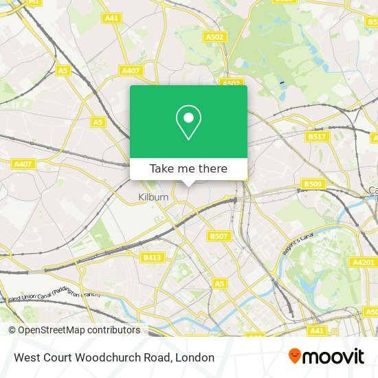 West Court Woodchurch Road map