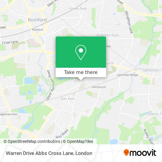 Warren Drive Abbs Cross Lane map