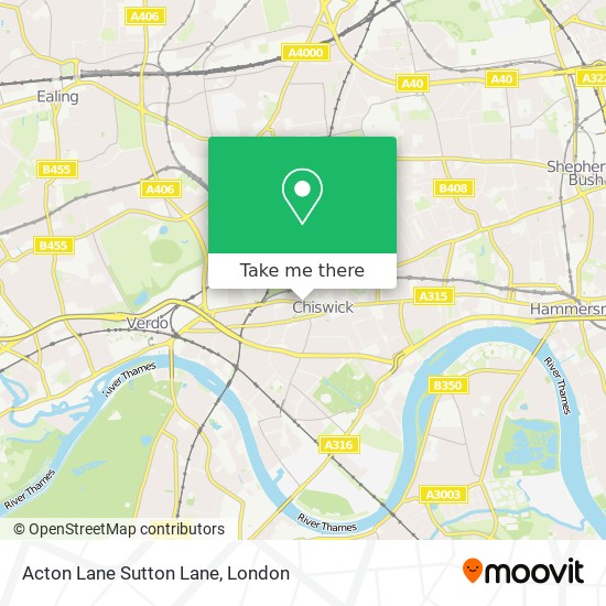 Acton Lane Sutton Lane map