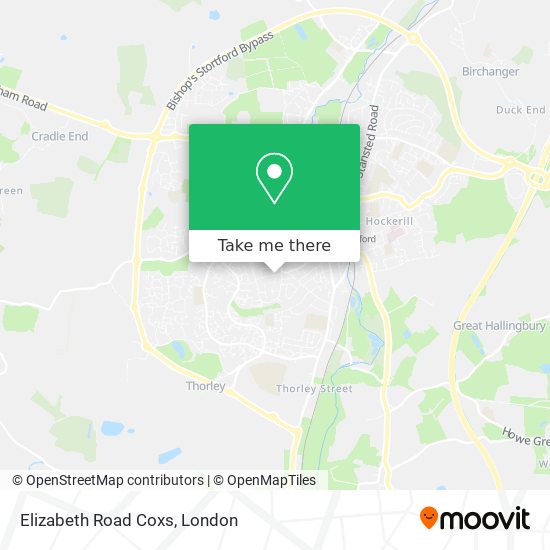 Elizabeth Road Coxs map