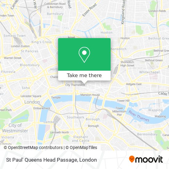 St Paul' Queens Head Passage map