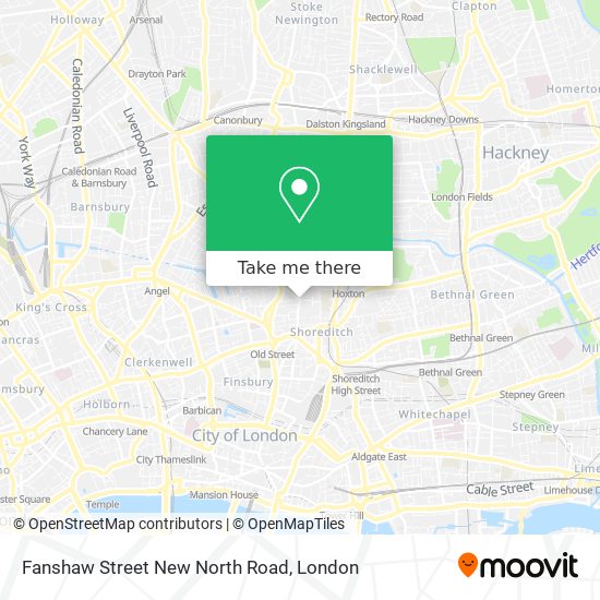 Fanshaw Street New North Road map