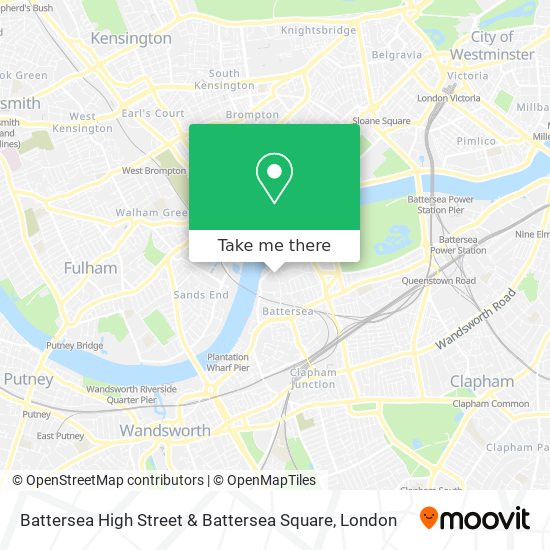 Battersea High Street & Battersea Square map