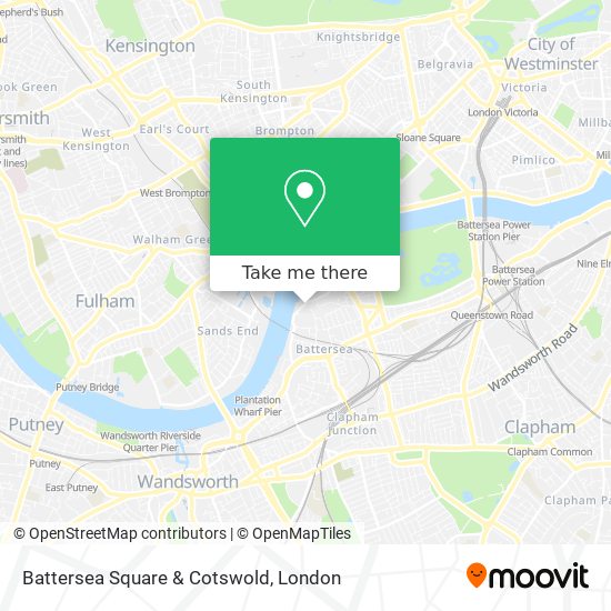 Battersea Square & Cotswold map