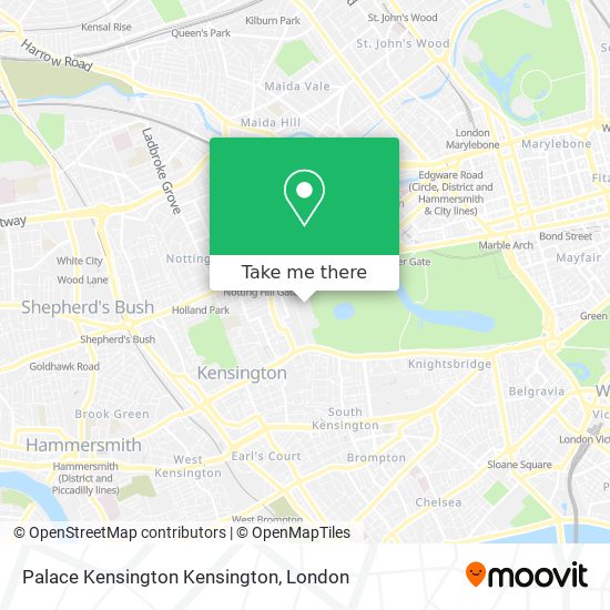 Palace Kensington Kensington map