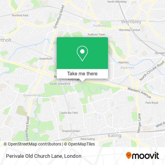 Perivale Old Church Lane map