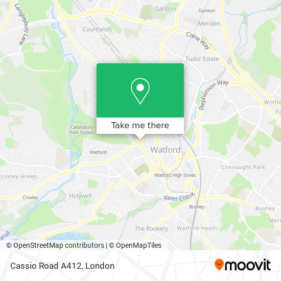 Cassio Road A412 map