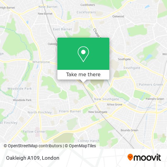 Oakleigh A109 map