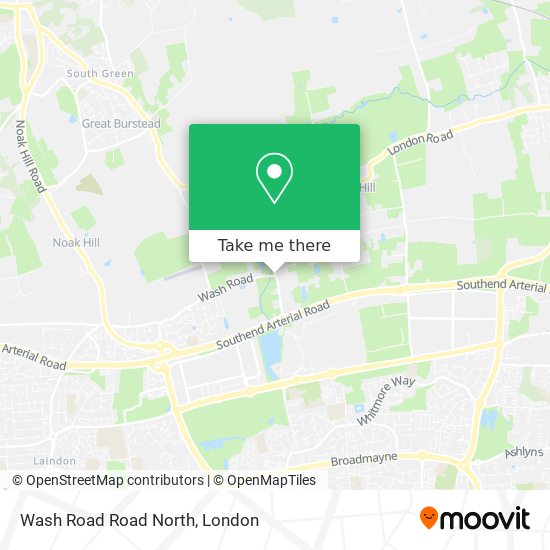 Wash Road Road North map