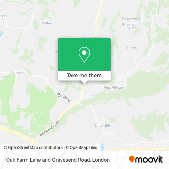 Oak Farm Lane and Gravesend Road map