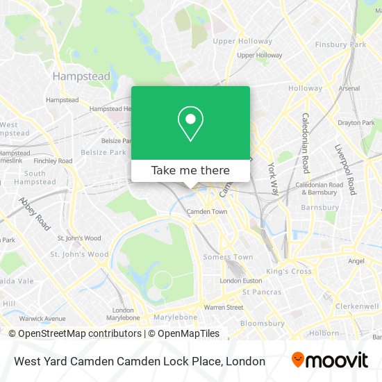 West Yard Camden Camden Lock Place map