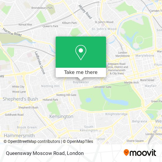 Queensway Moscow Road map
