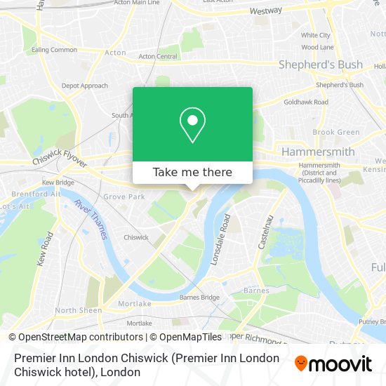Premier Inn London Chiswick map
