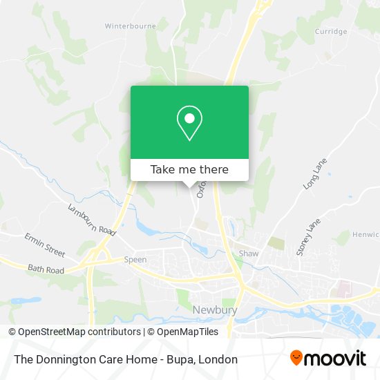 The Donnington Care Home - Bupa map