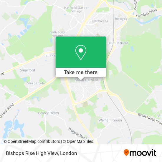 Bishops Rise High View map