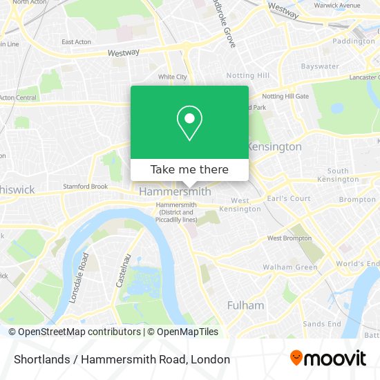 Shortlands / Hammersmith Road map