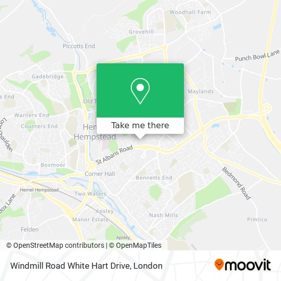 Windmill Road White Hart Drive map