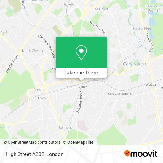 High Street A232 map