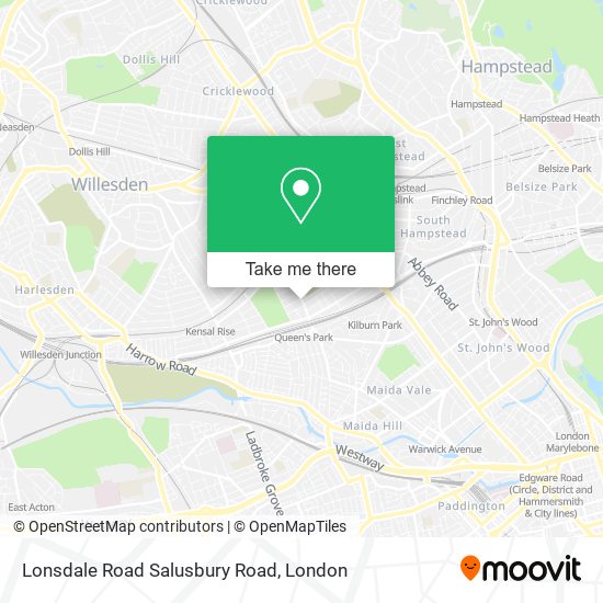 Lonsdale Road Salusbury Road map
