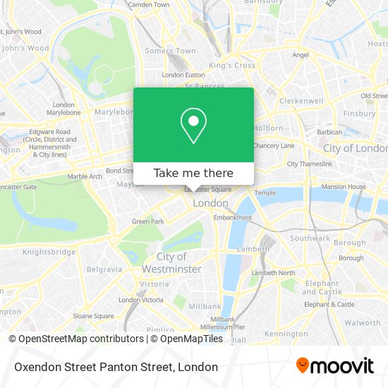 Oxendon Street Panton Street map