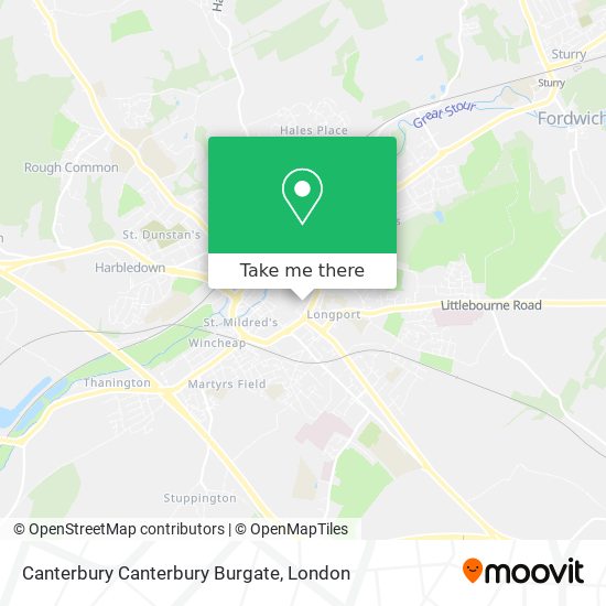 Canterbury Canterbury Burgate map