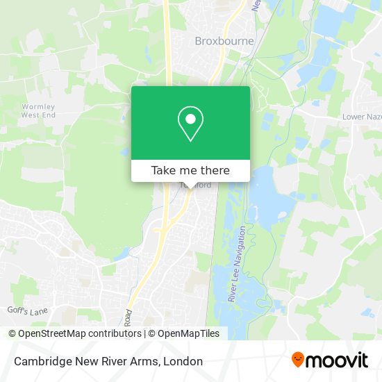 Cambridge New River Arms map
