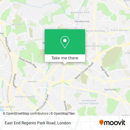 East End Regents Park Road map
