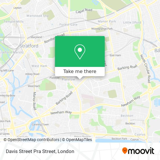 Davis Street Pra Street map