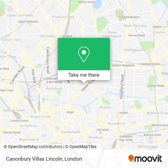 Canonbury Villas Lincoln map