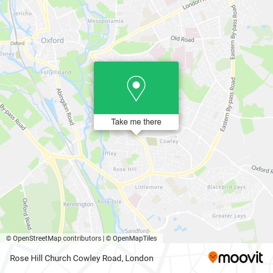 Rose Hill Church Cowley Road map