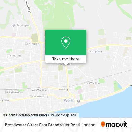 Broadwater Street East Broadwater Road map