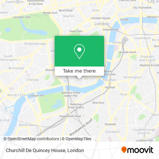 Churchill De Quincey House map