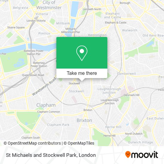 St Michaels and Stockwell Park map