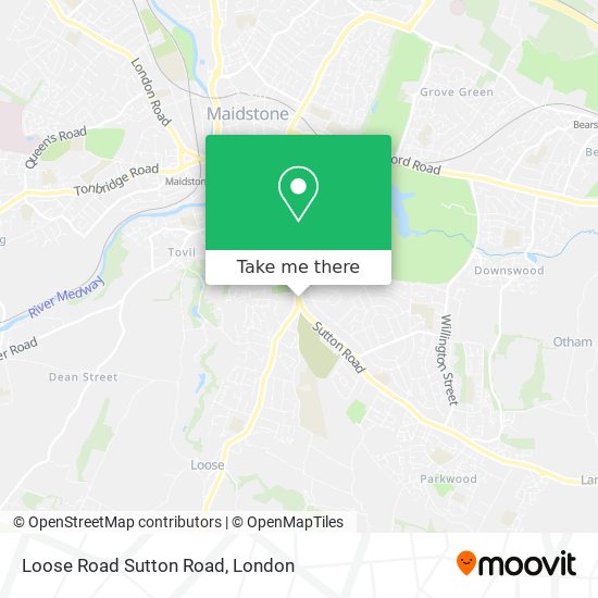 Loose Road Sutton Road map