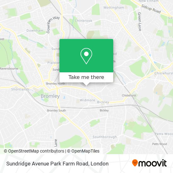 Sundridge Avenue Park Farm Road map