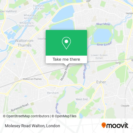 Molesey Road Walton map