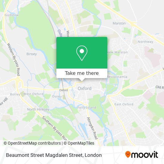 Beaumont Street Magdalen Street map