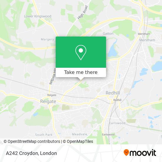 A242 Croydon map
