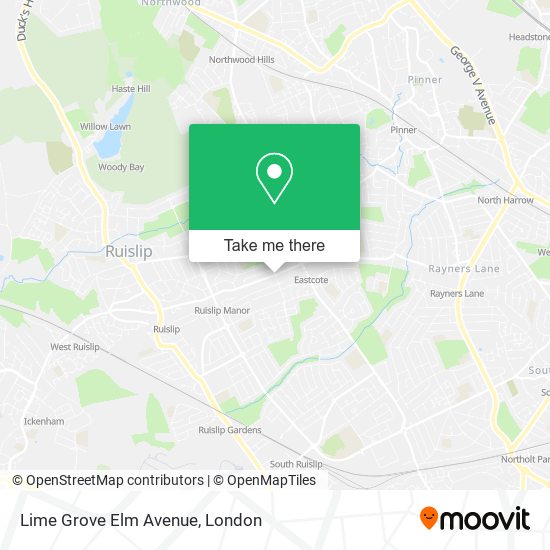Lime Grove Elm Avenue map