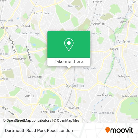 Dartmouth Road Park Road map