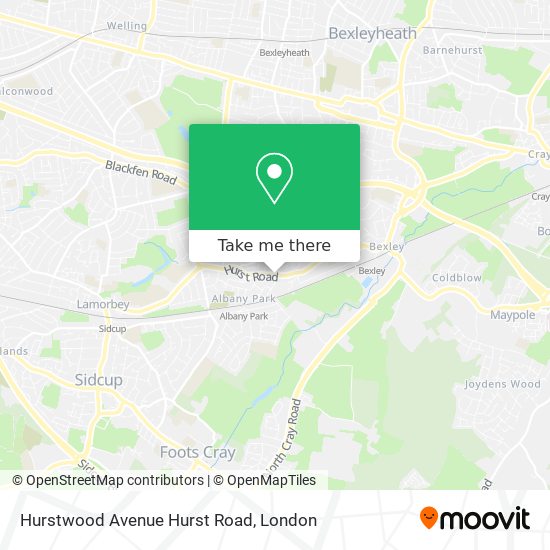 Hurstwood Avenue Hurst Road map