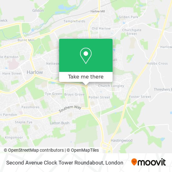 Second Avenue Clock Tower Roundabout map