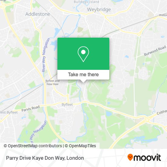 Parry Drive Kaye Don Way map