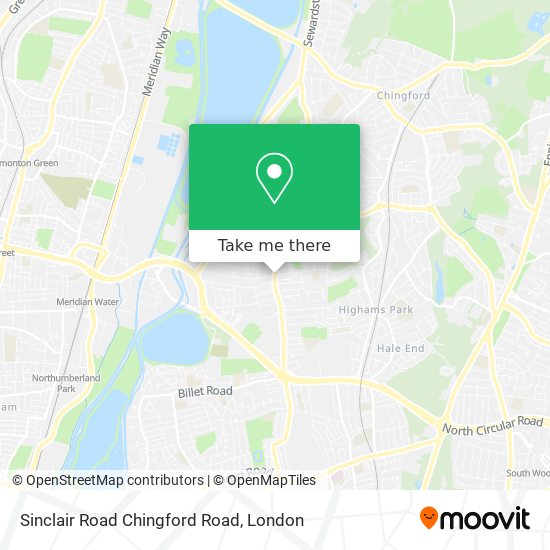 Sinclair Road Chingford Road map