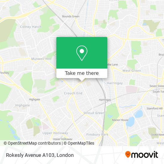 Rokesly Avenue A103 map