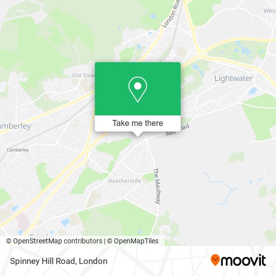Spinney Hill Road map