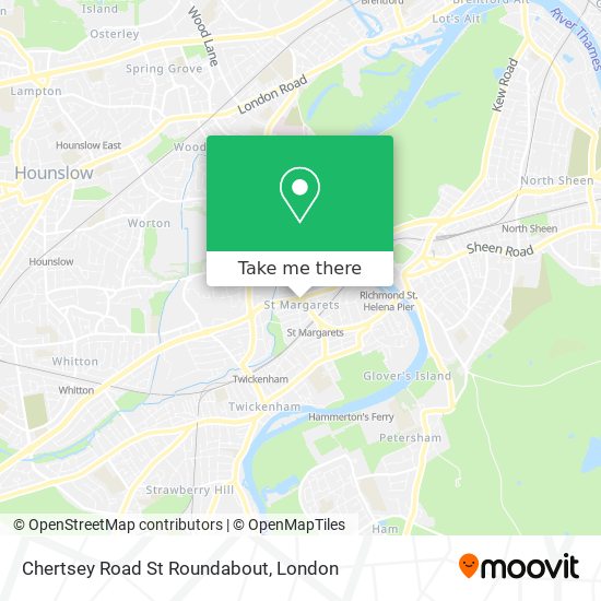 Chertsey Road St Roundabout map