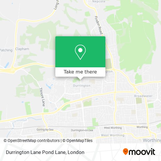 Durrington Lane Pond Lane map