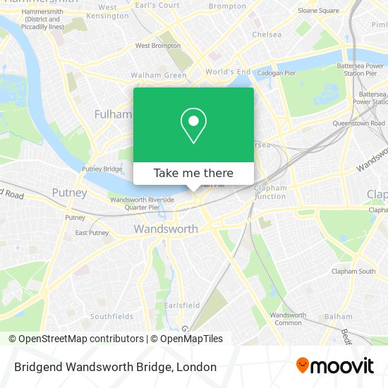 Bridgend Wandsworth Bridge map