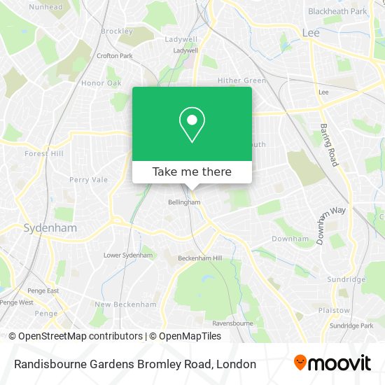 Randisbourne Gardens Bromley Road map